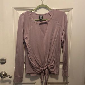 Front tie long sleeve